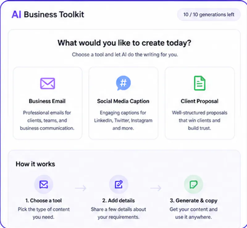AI Business Toolkit screenshot 2