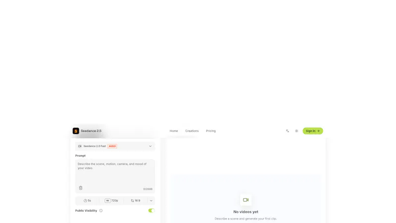 Seedance 2.5 screenshot 2