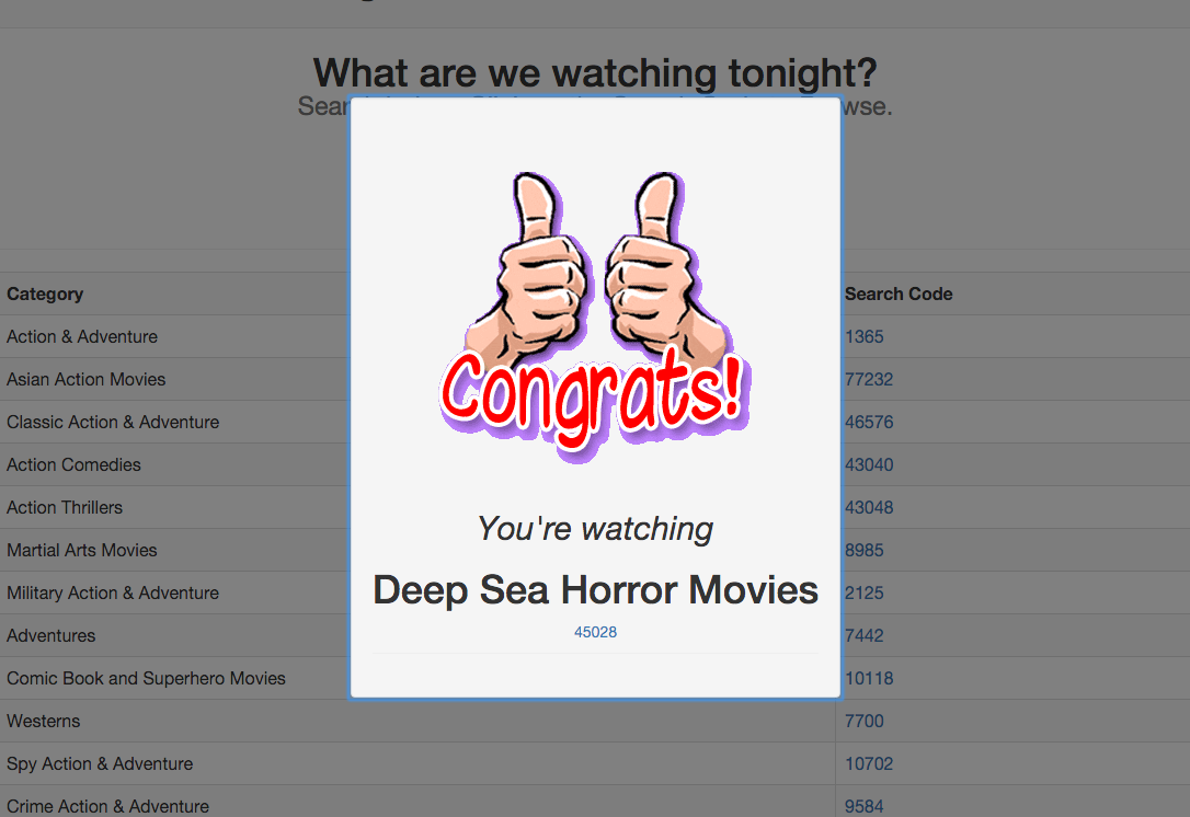 Netflix Secret Categories gallery image