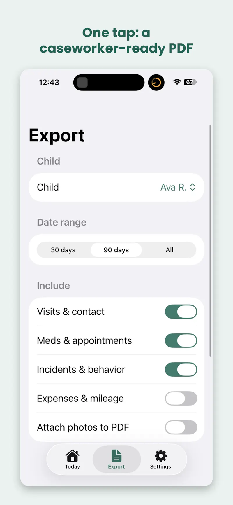 Foster Log screenshot 3