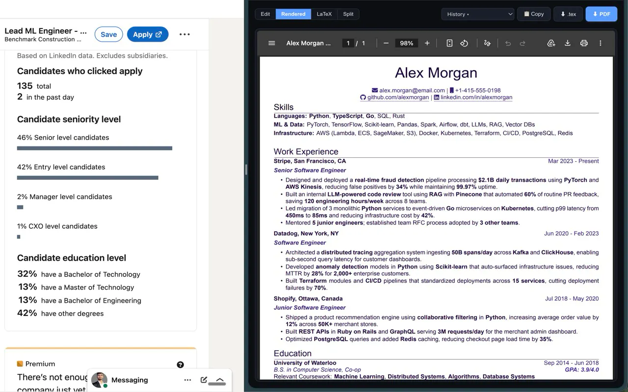 LinkedIn Resume Tailor gallery image