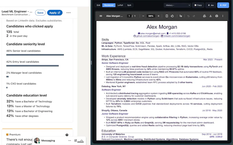 LinkedIn Resume Tailor screenshot 2