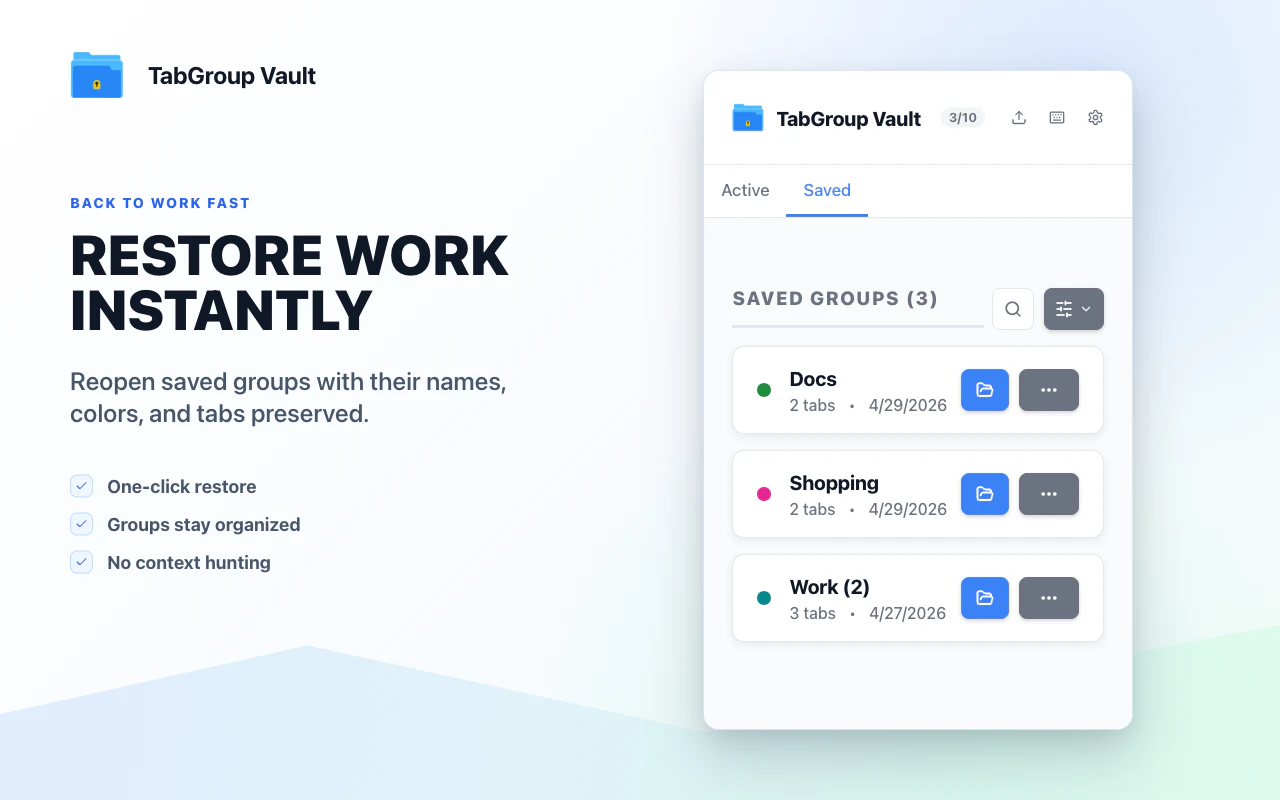 TabGroup Vault screenshot 4