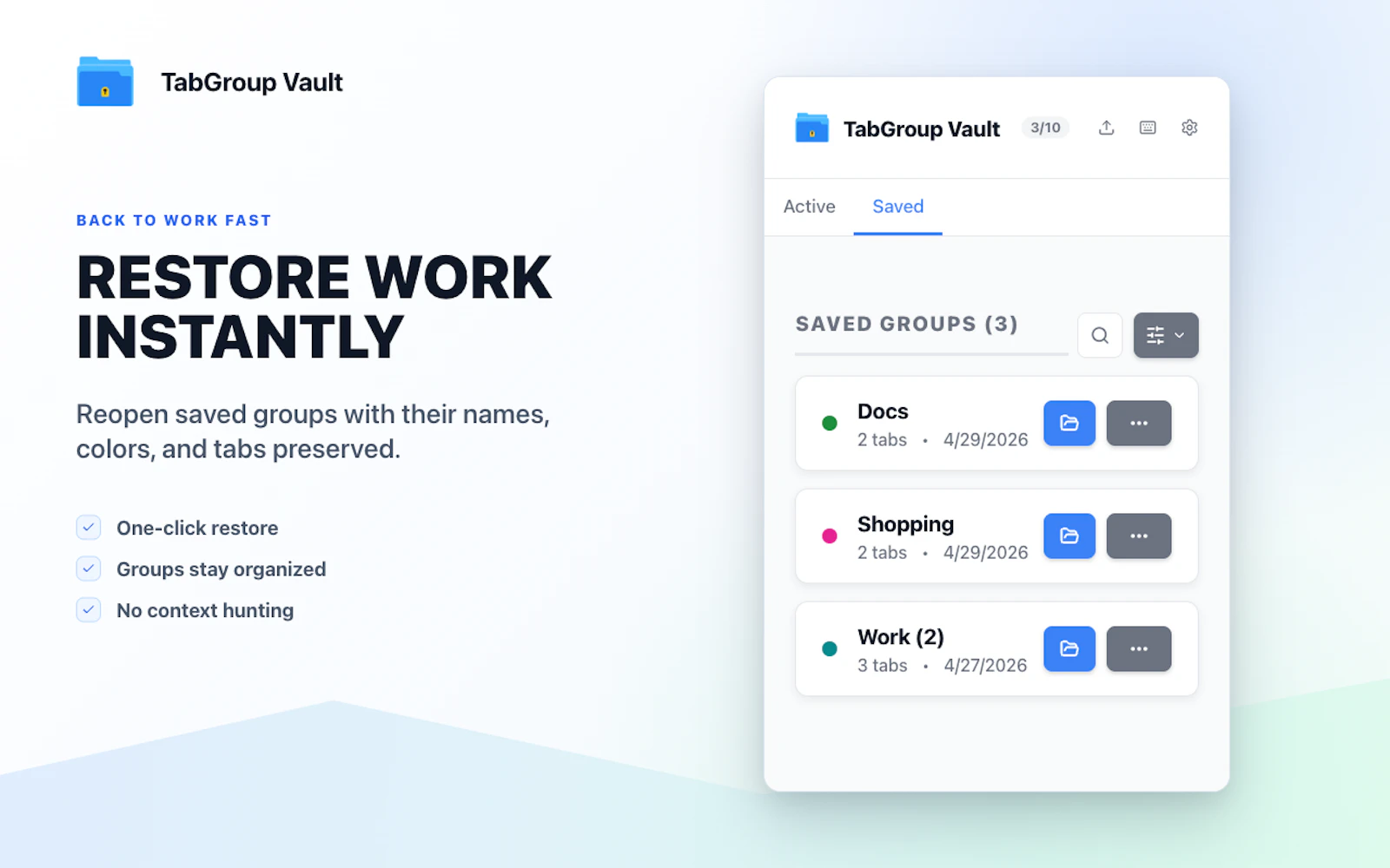 TabGroup Vault screenshot 4