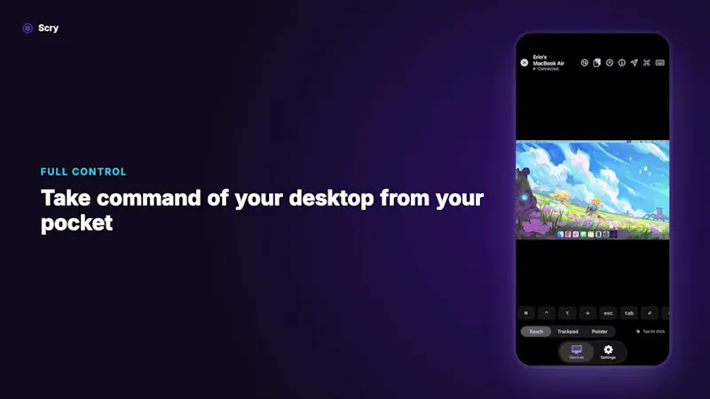 Scry: Remote Desktop screenshot 1 (video preview)