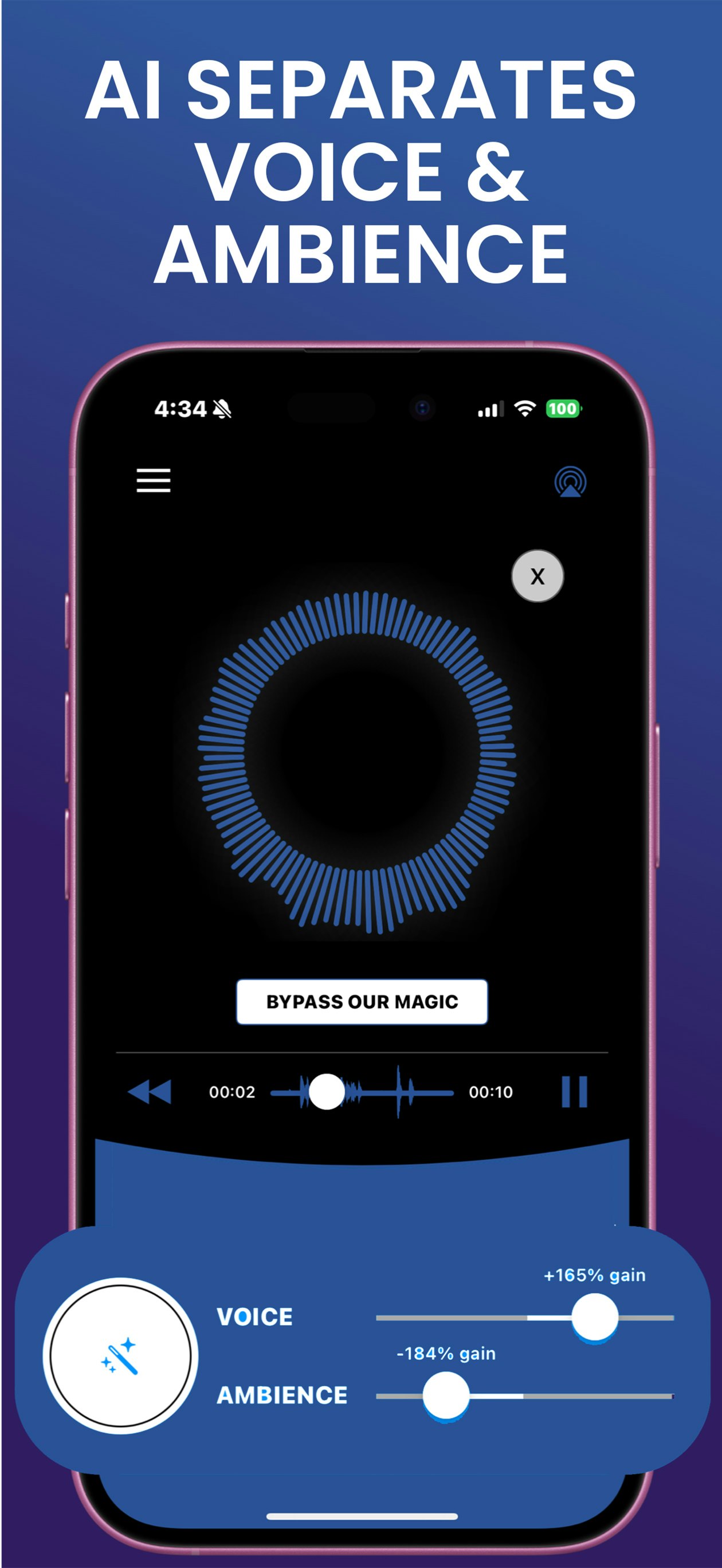 Remove noise from audio! - Screenshot 3 showing product features and functionality