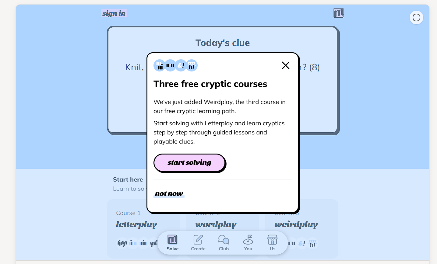 minutecryptic.today gallery image