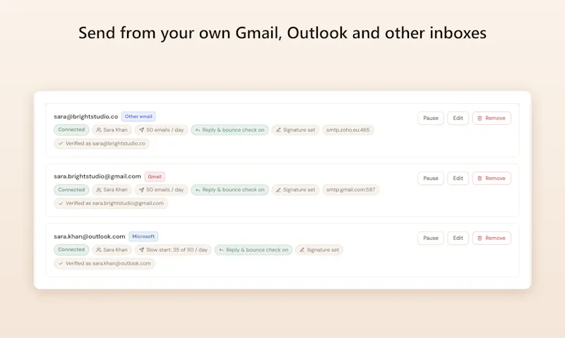 PersonaSend screenshot 1