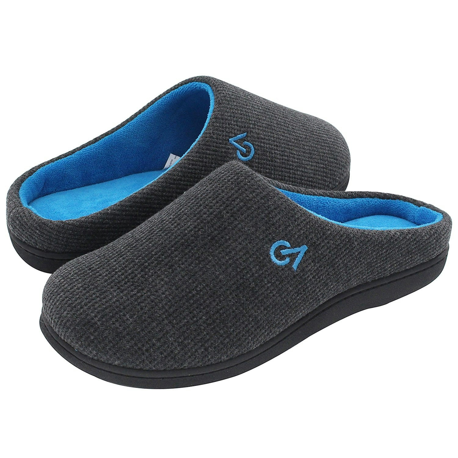 Men's Two-Tone Memory Foam Slippers gallery image