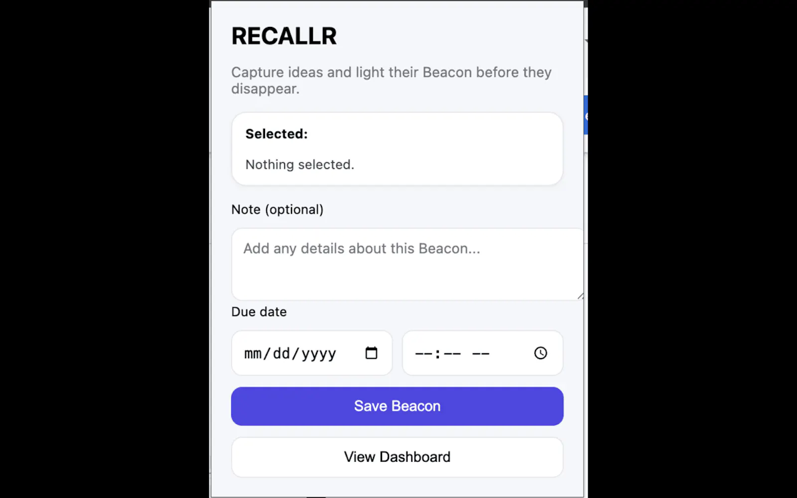 RECALLR 1.1.3 screenshot 1