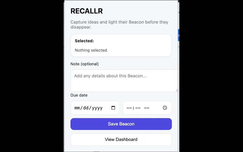 RECALLR 1.1.3 screenshot 1