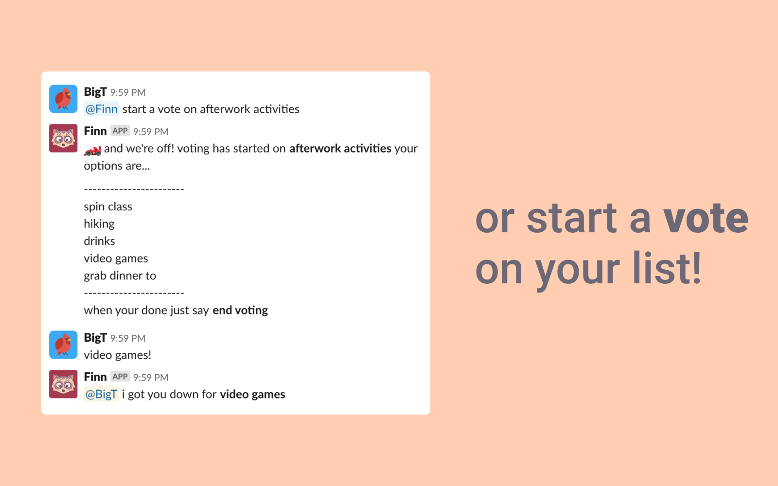 Finn Slack Bot gallery image