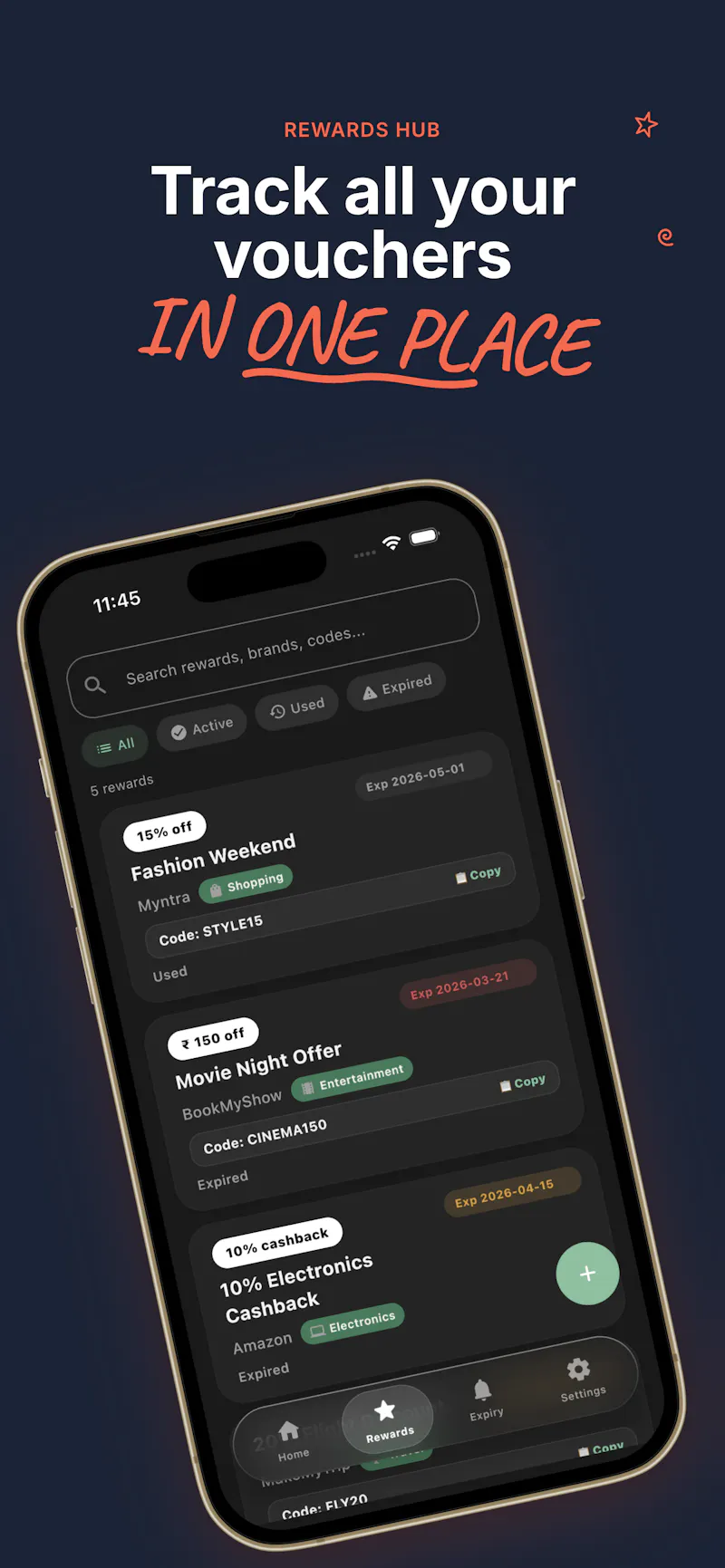 Snag 2.0: Save $100+ in lost vouchers screenshot 1