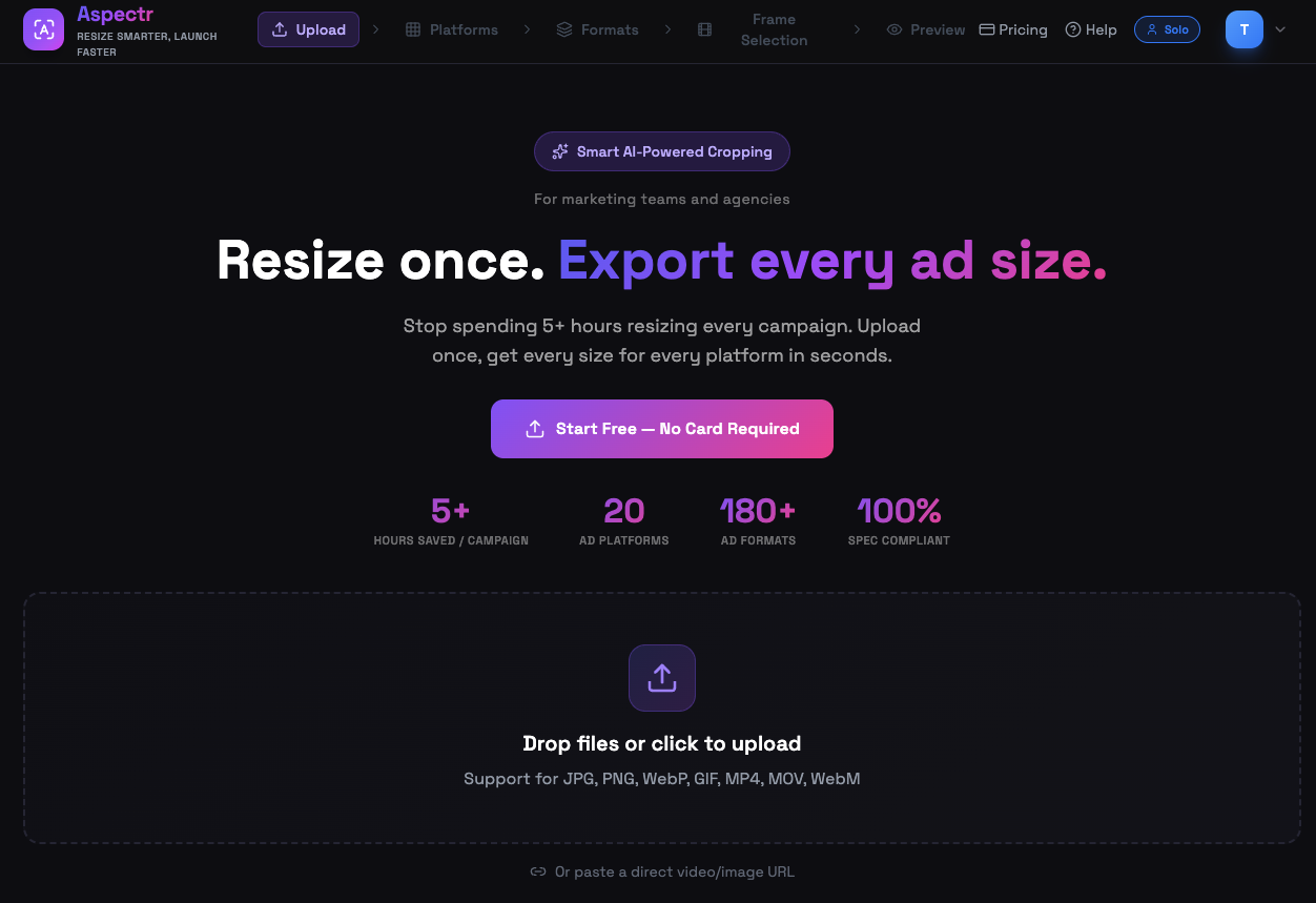 Aspectr - Screenshot 2 showing product features and functionality