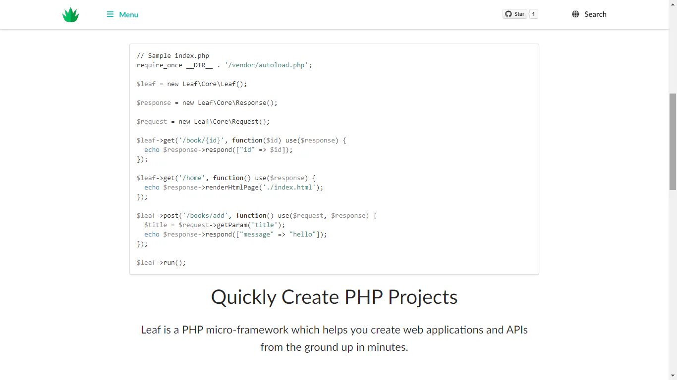 Leaf PHP - pick.tools - Pick smarter, build faster.