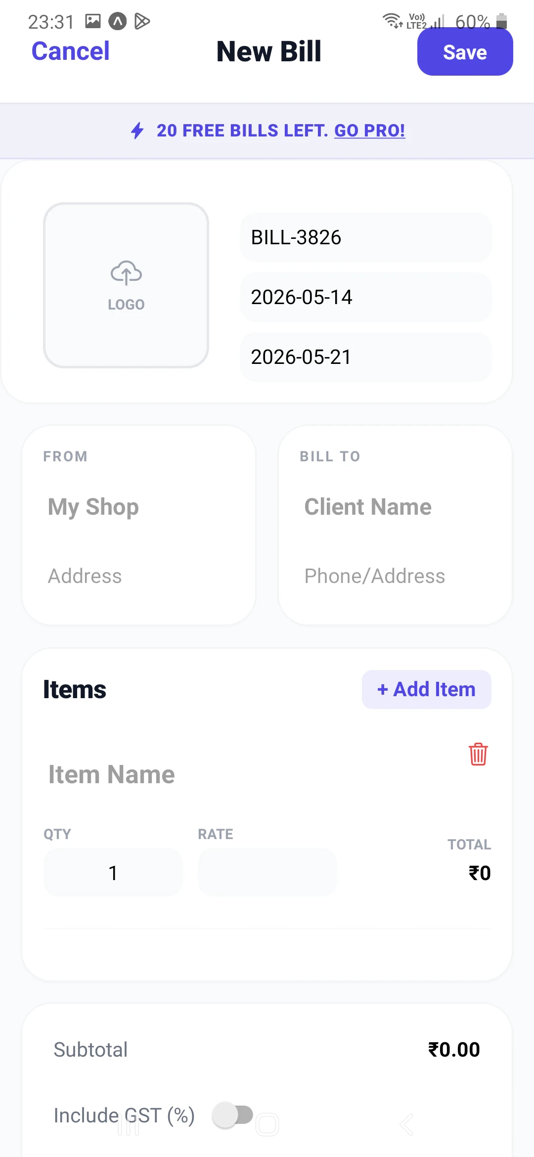 Invoro- Premium GST Billing & Invoicing screenshot 3