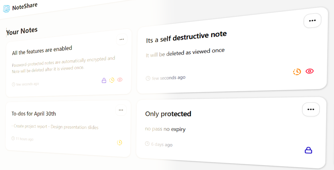 NoteShare - Main product screenshot demonstrating key features and user interface