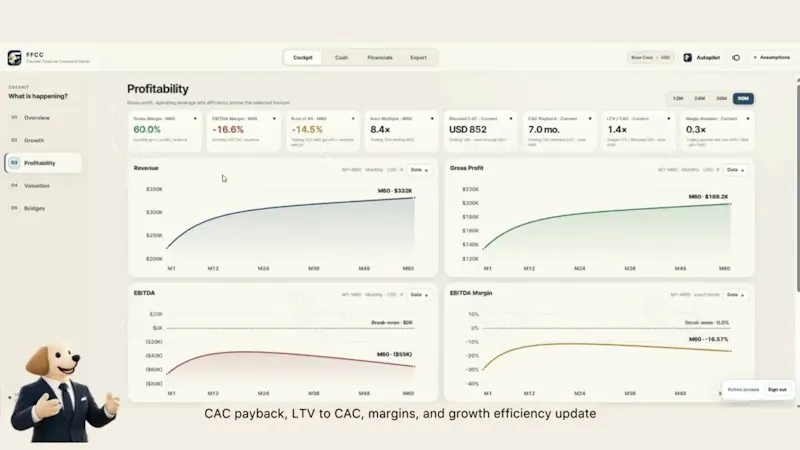 FFCC — Founder Financial Command Center screenshot 2 (video preview)