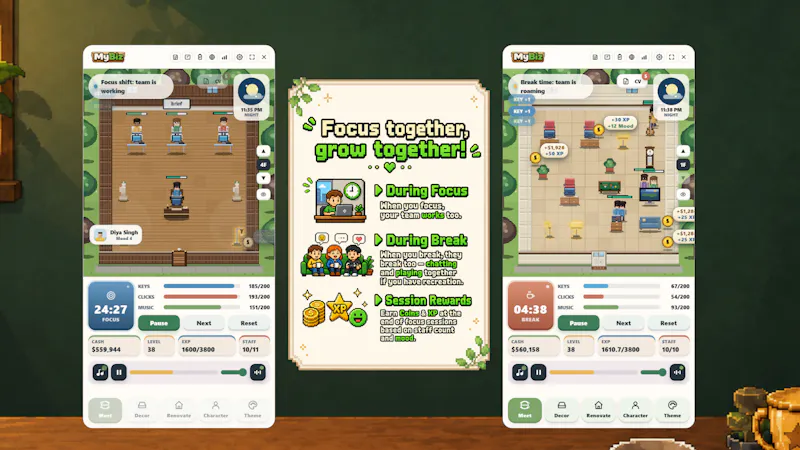 MyBiz: Pomodoro Desk Tycoon screenshot 6