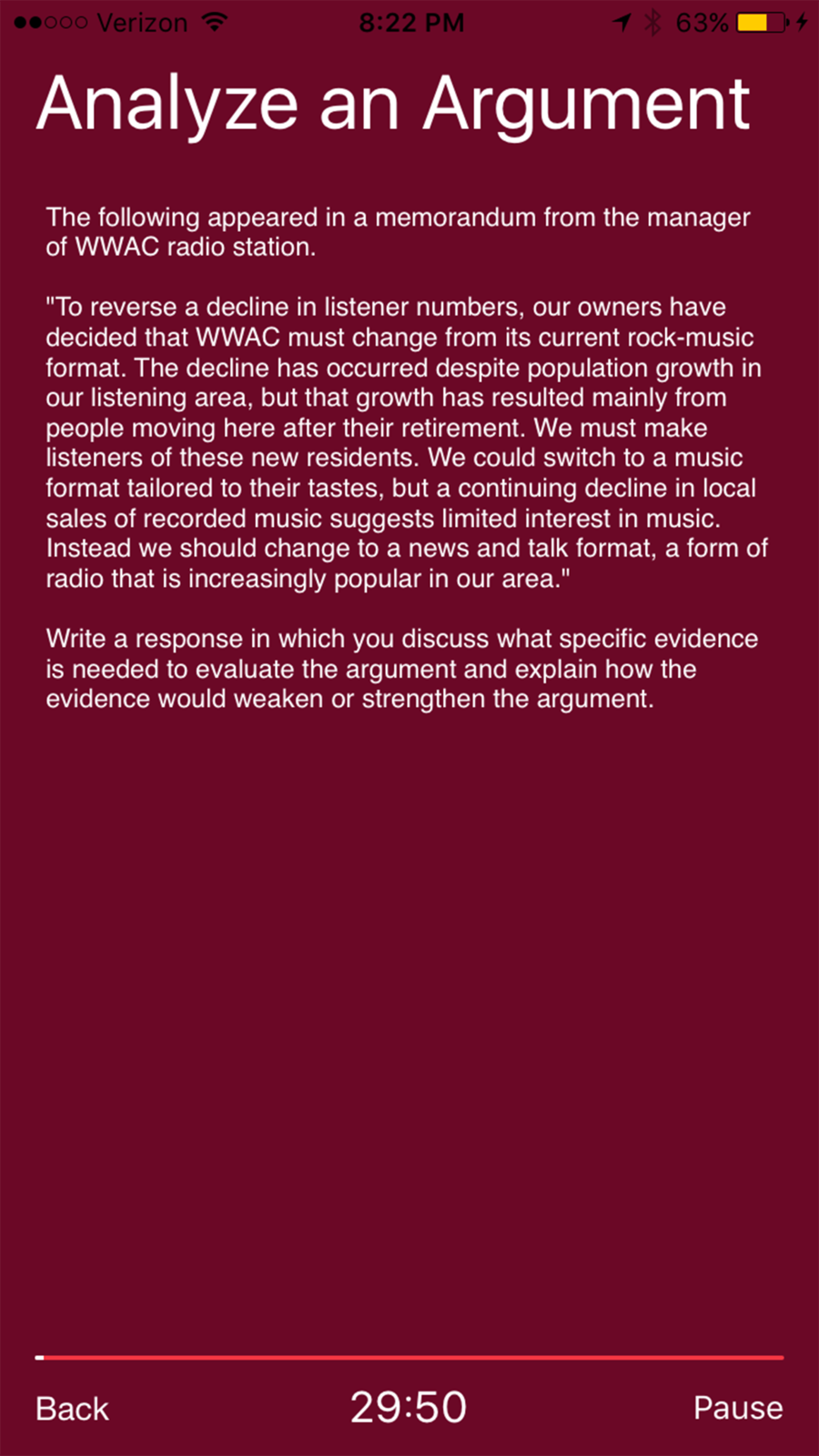 GRE Essay Practice Tool gallery image