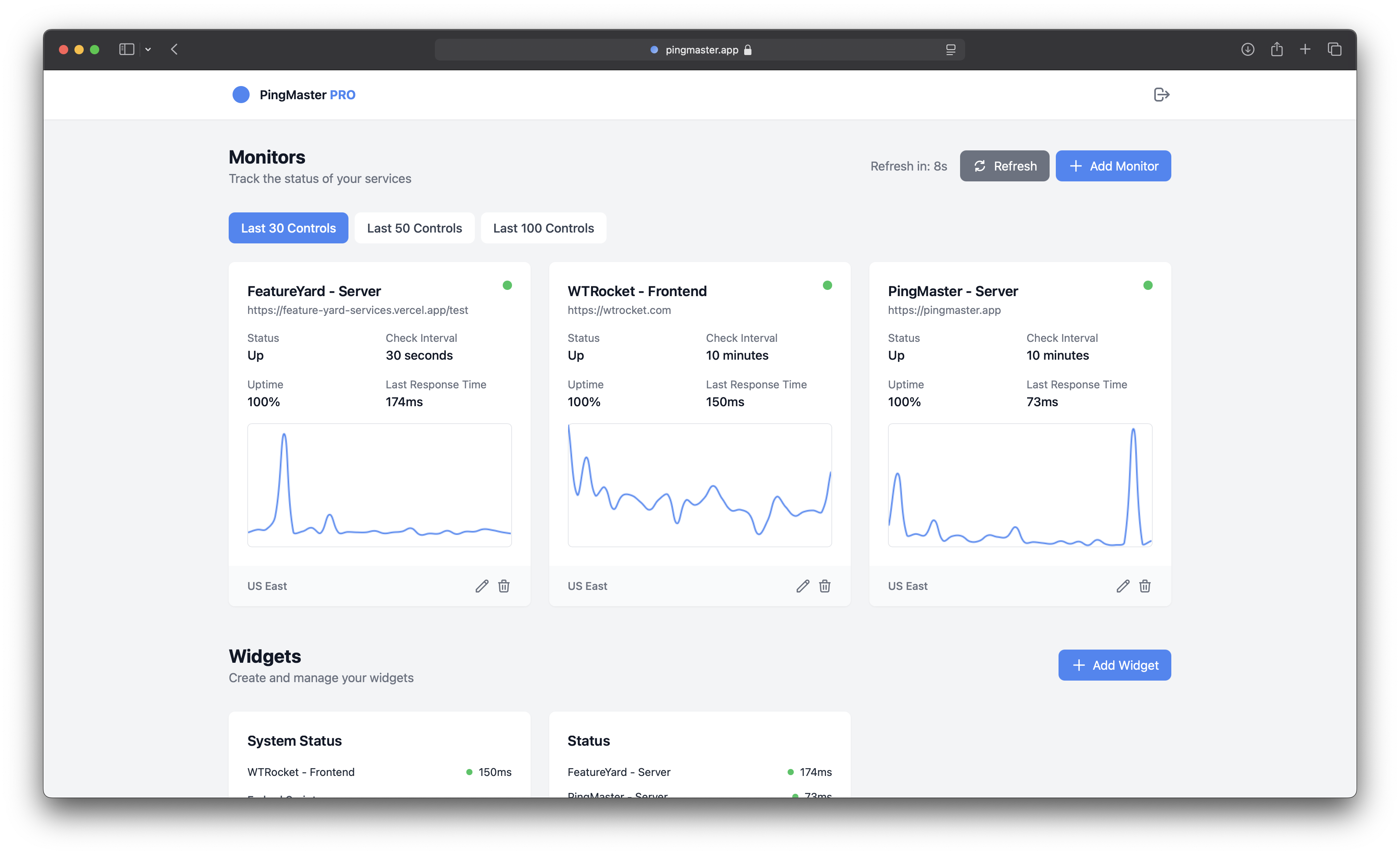 PingMaster - Monitor your services & share your status media 2