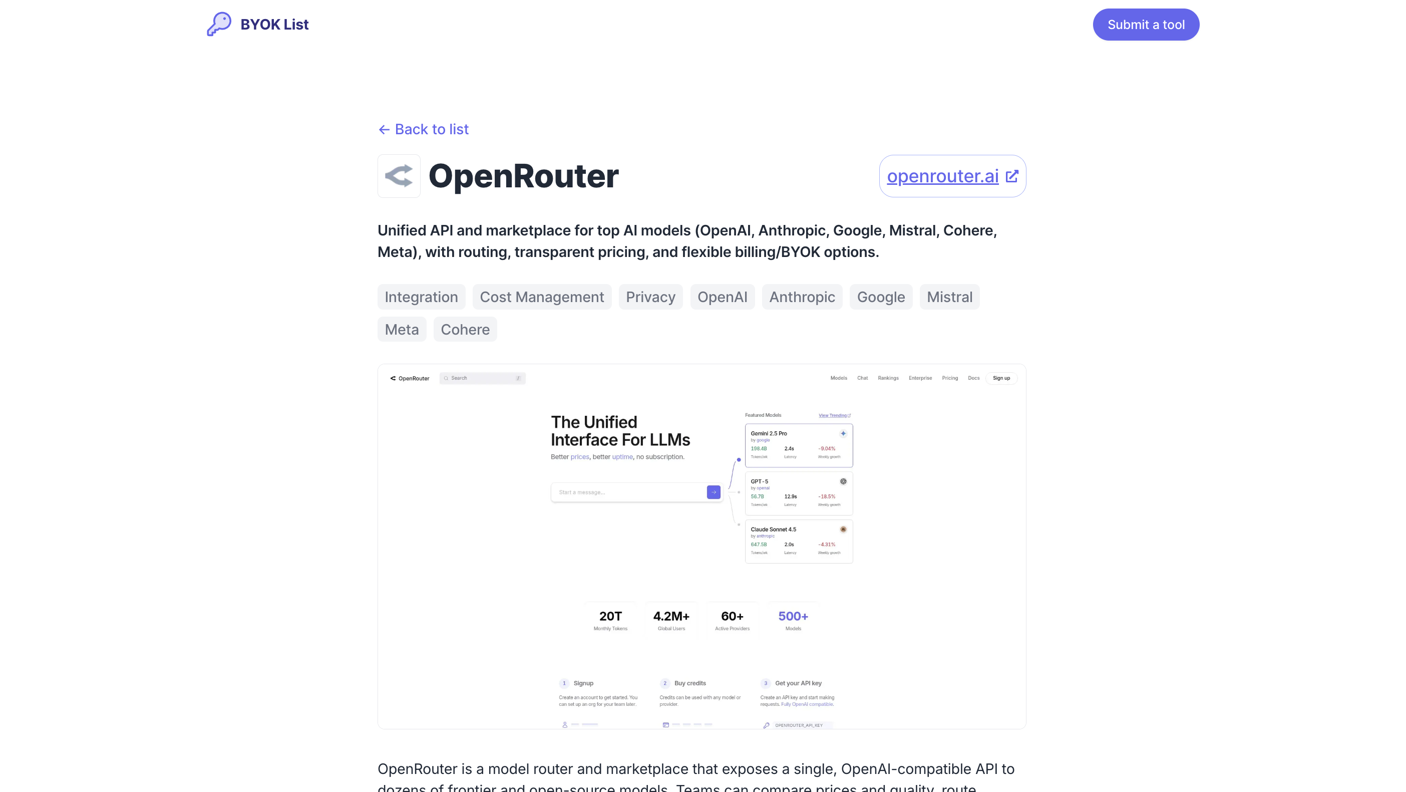 BYOK List - Screenshot 2 preview