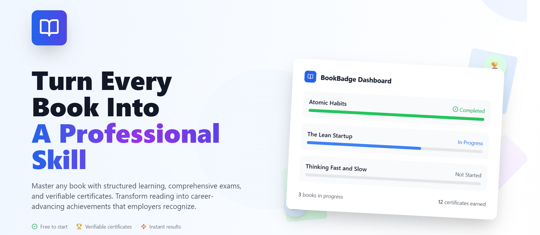 BookBadge - Main product screenshot demonstrating key features and user interface