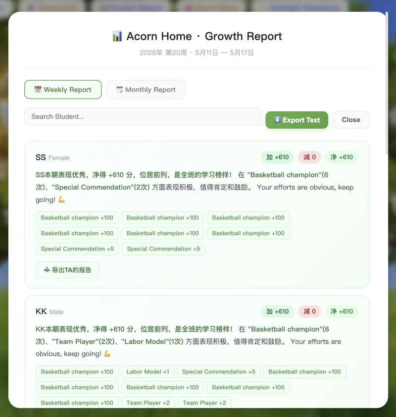 Acorn Garden – Classroom Motivation screenshot 9