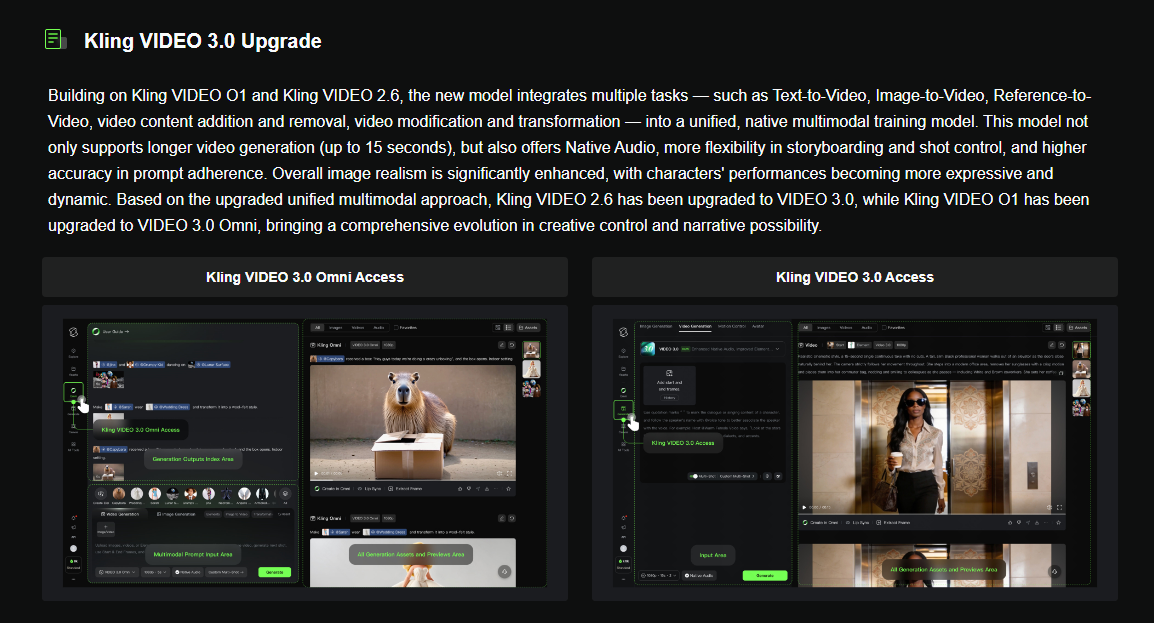 Kling 3.0 - Screenshot 2 showing product features and functionality