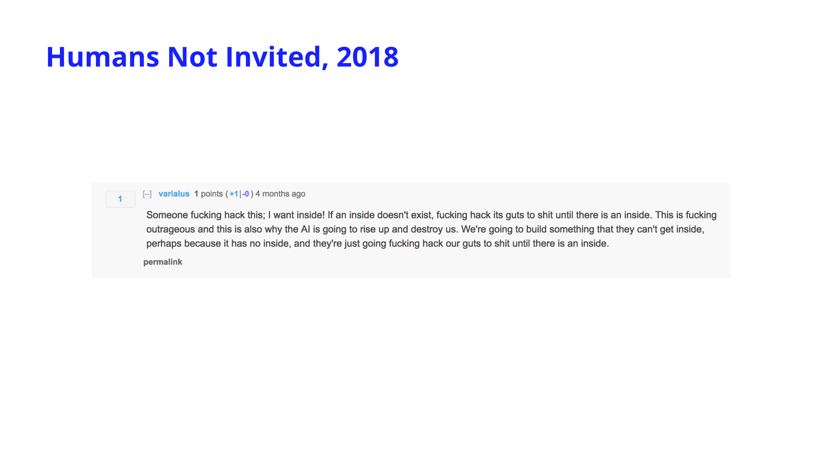 Humans Not Invited 11111101010 gallery image