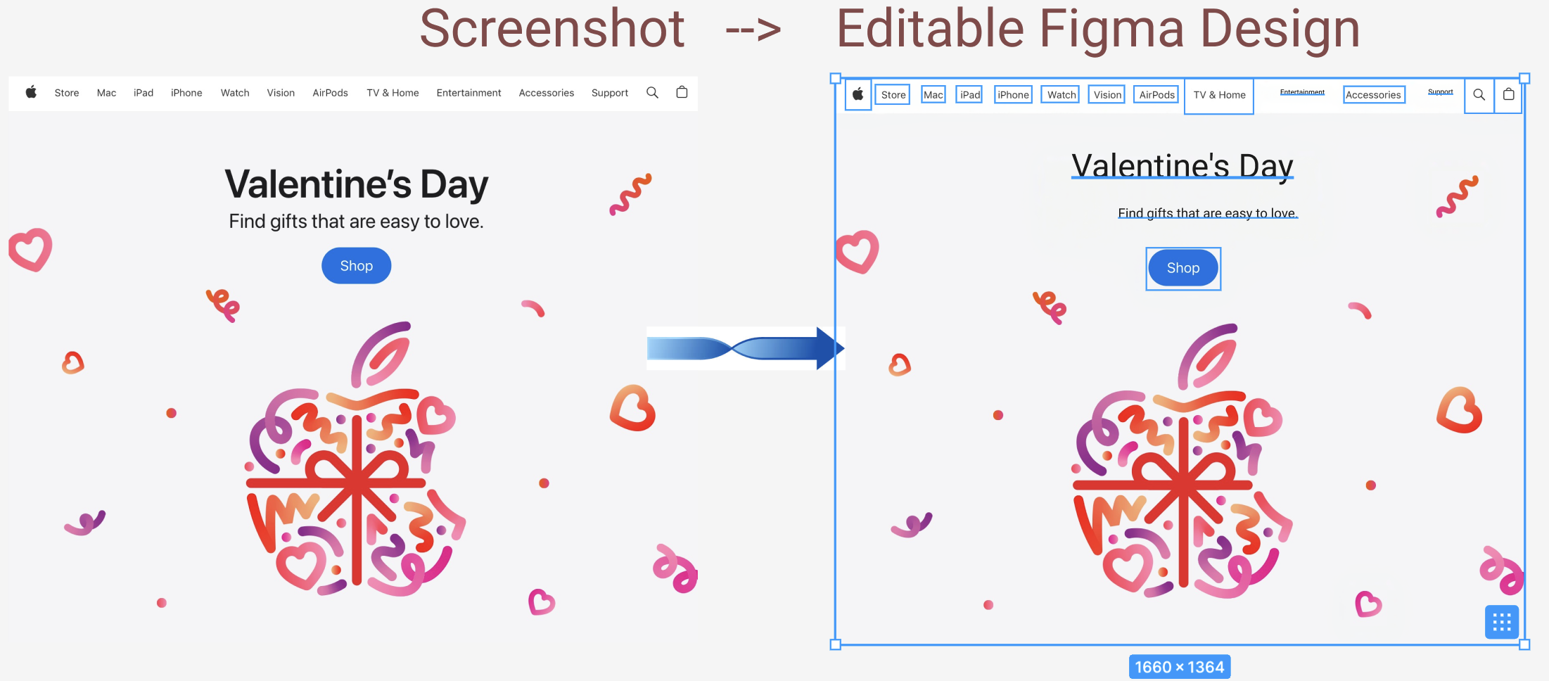 Layerize: Screenshot --> Figma - Main product screenshot demonstrating key features and user interface