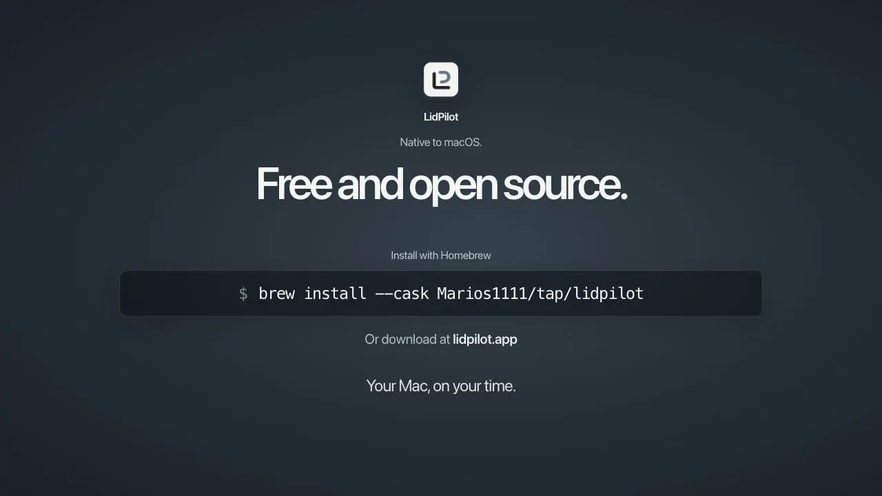 LidPilot — Your Mac. On your time. gallery image