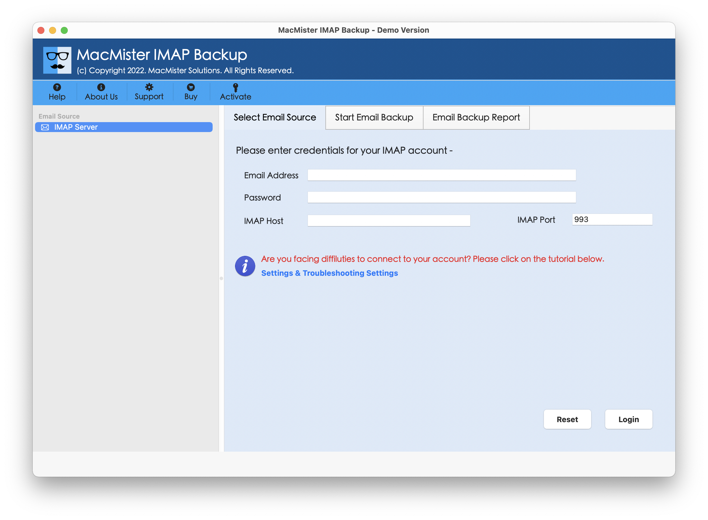 เครื่องมือสำรองข้อมูล MacMister IMAP สำหรับ Mac media 1