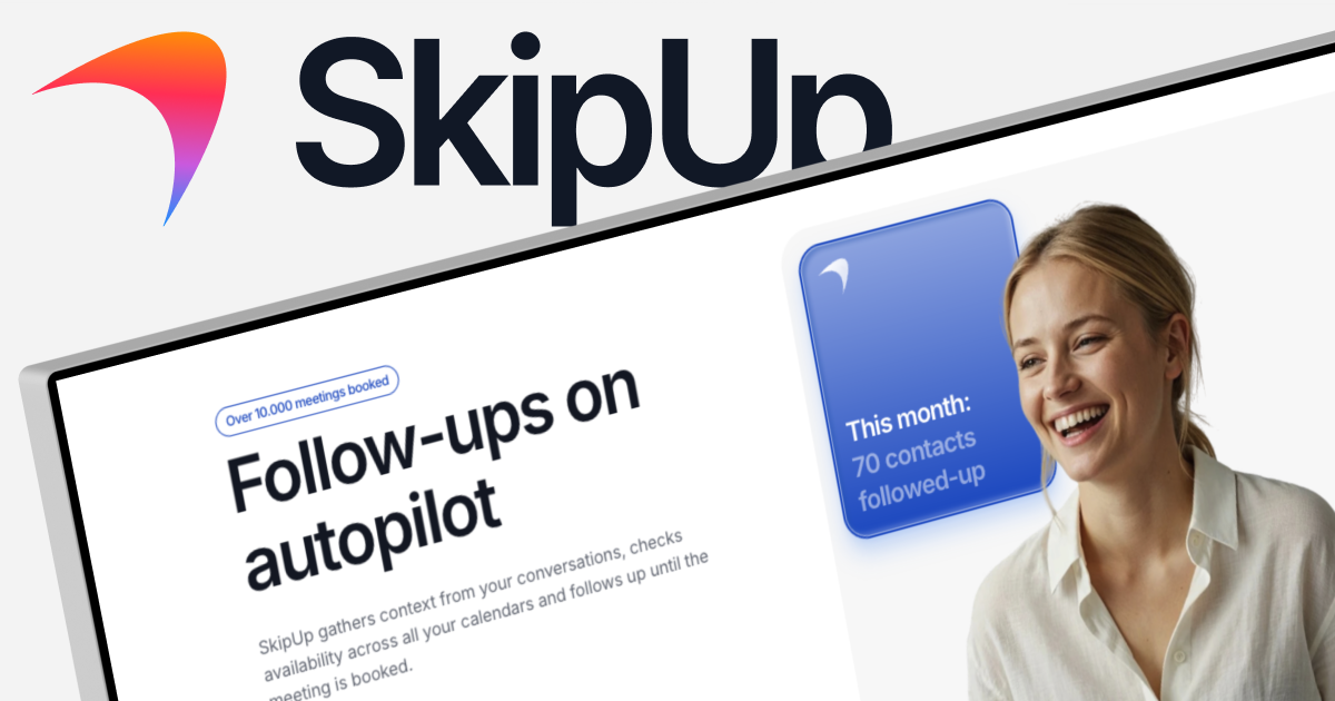 SkipUp - Main product screenshot demonstrating key features and user interface