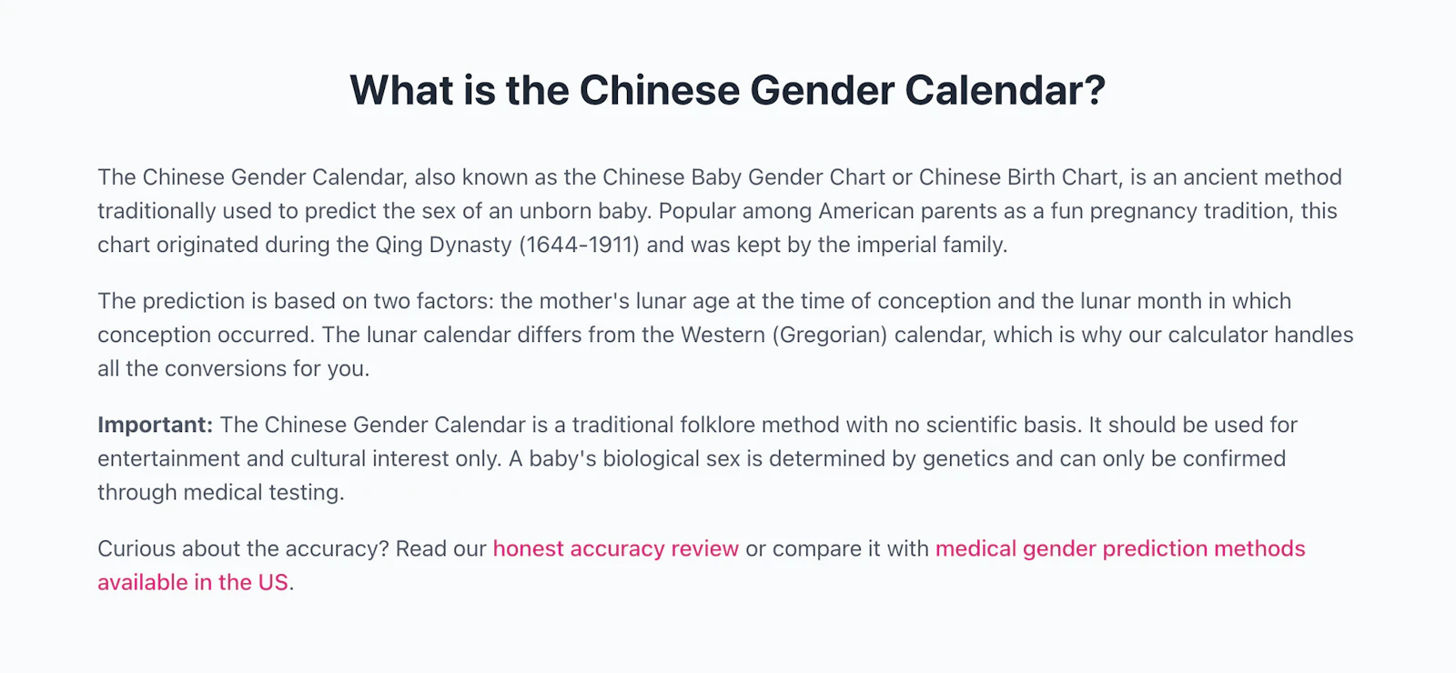 Chinese Gender Calendar screenshot 3