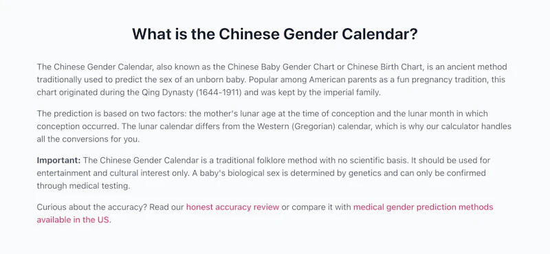 Chinese Gender Calendar screenshot 3