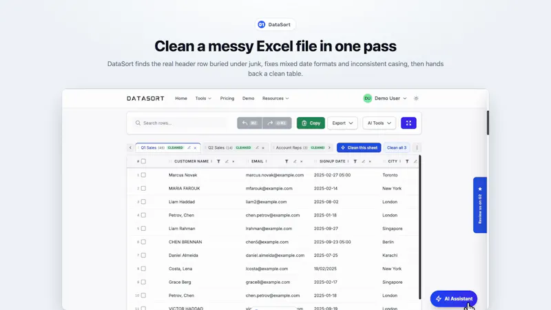 DataSort screenshot 1