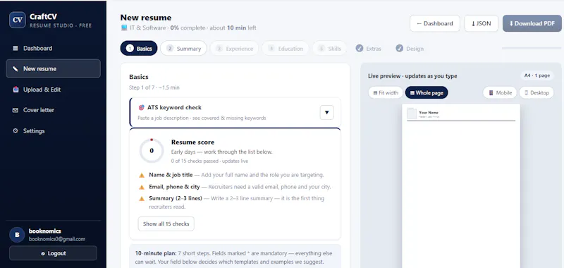 CraftCV screenshot 2