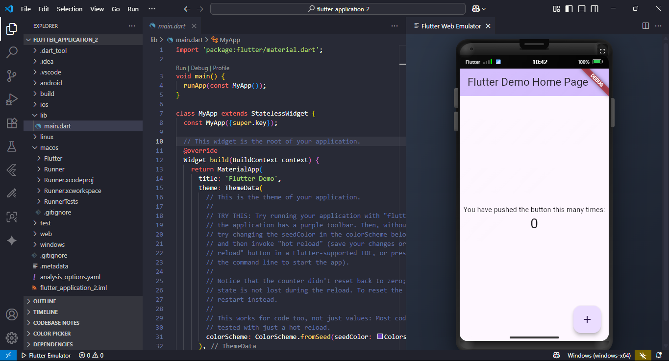 Flutter Web Emulator media 1