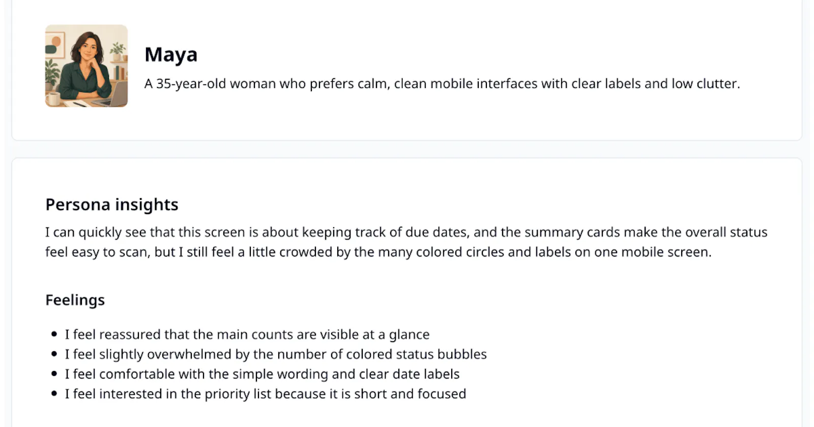 PersonaView screenshot 2