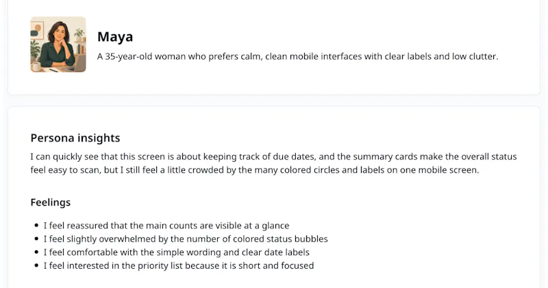 PersonaView screenshot 2