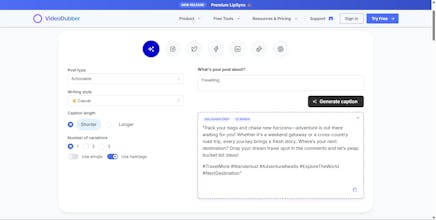 AI caption Generator gallery image