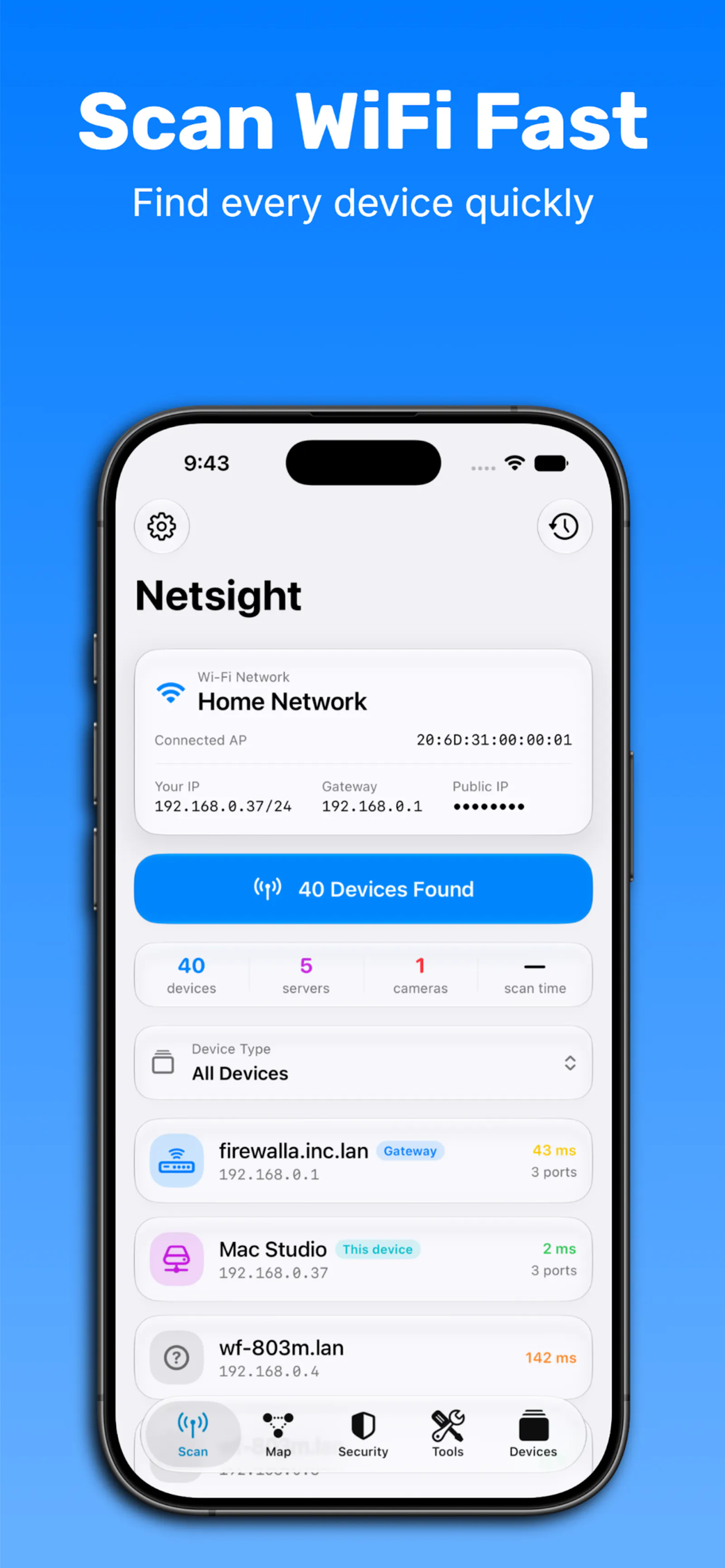 Netsight - WiFi Tools screenshot 1