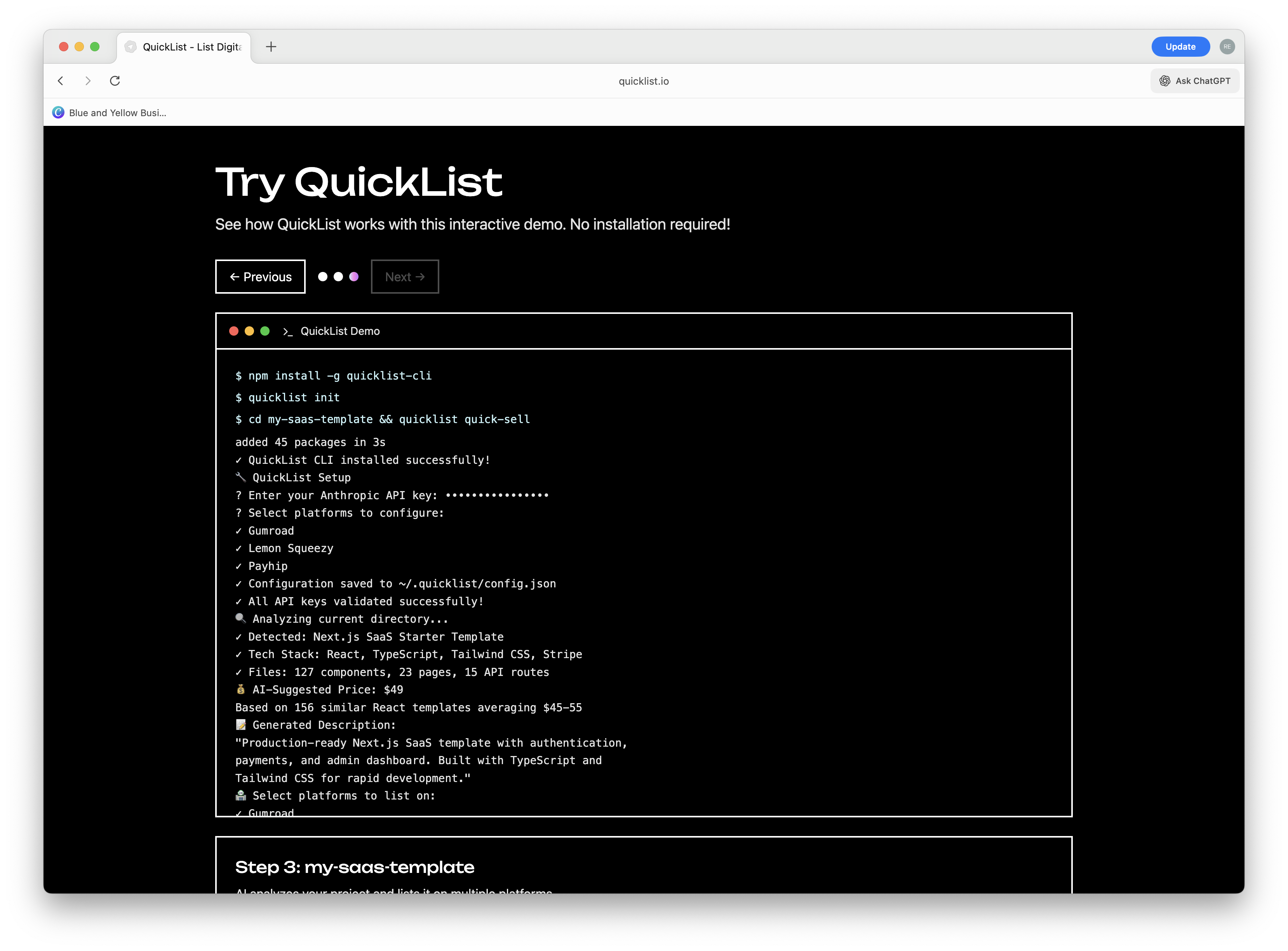 QuickList - Screenshot 5 showing product features and functionality
