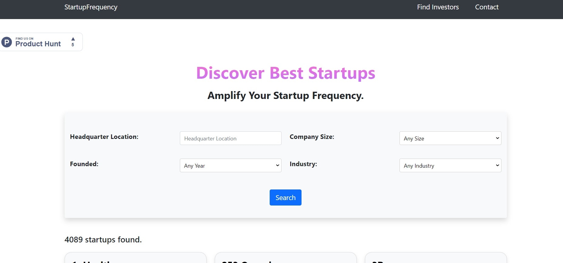 StartupFrequency media 1