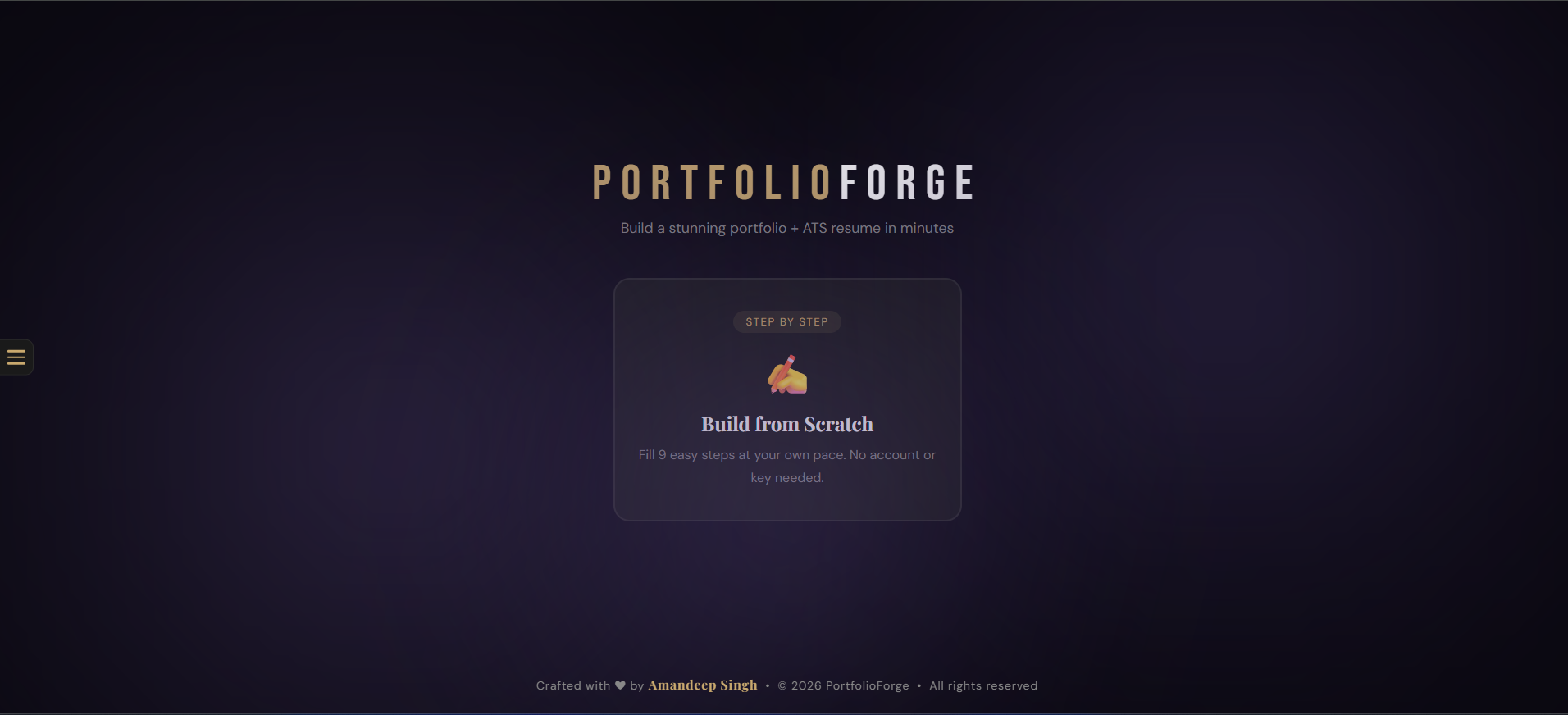 PortfolioForge - Product Hunt launch logo and brand identity