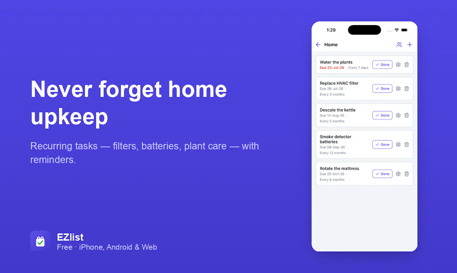 EZlist screenshot 3