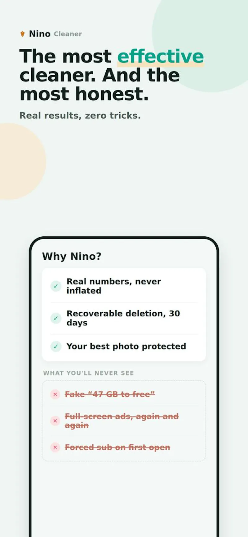 Nino Cleaner, photos & videos, storage screenshot 3