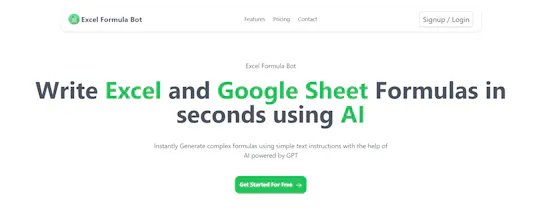 Excel Formula Bot gallery image