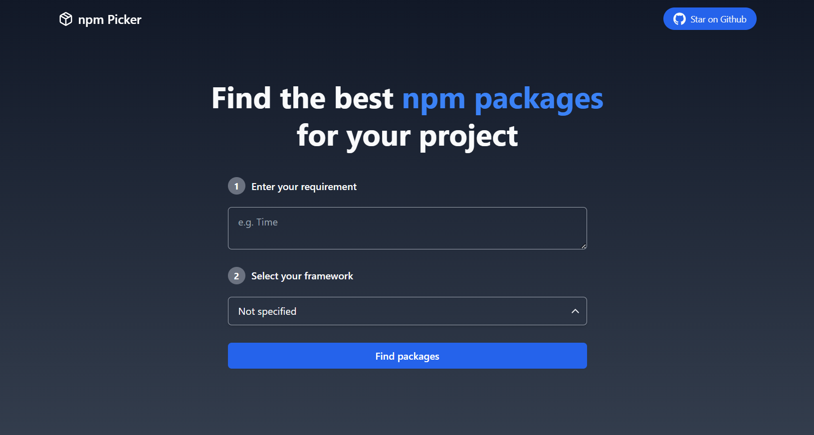 Média Finder de package NPM - Trouvez les meilleurs packages NPM pour votre projet avec l'IA 1